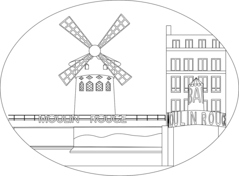 Moulin Rouge Coloring Page